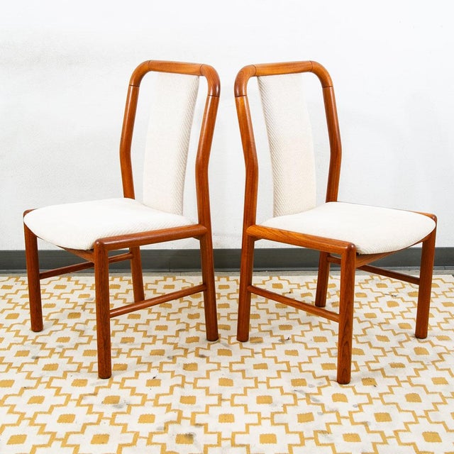 1960s Mid Century Modern Dining Chairs Set 6 Teak Benny Linden Captain 2 Armchairs MCM For Sale - Image 9 of 12