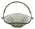 Vintage Glass Basket in Art Glass and Iron, Italy, 1950s For Sale
