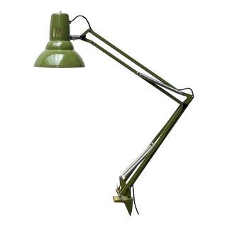 Mid-Century Modern Swedish Olive Green Desk Table Lamp from Ledu, 1960s For Sale