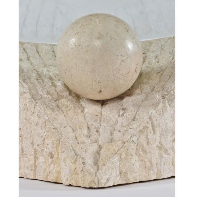1980s Maitland Smith Style Mactan Tessellated Stone Wedge Coffee Table For Sale - Image 5 of 9