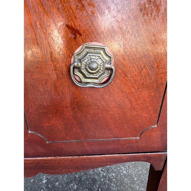 French Vintage Record Cabinet on Wheels For Sale - Image 3 of 10