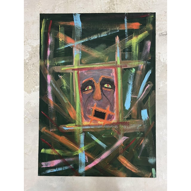 Textile ArpVerdeacqua, Catching Color, 2022, Acrylic on Canvas For Sale - Image 7 of 7