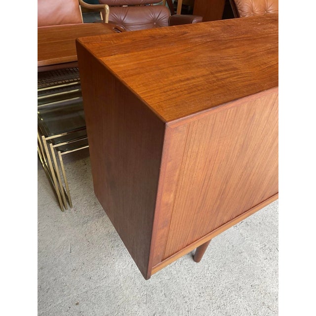 Mid-Century Danish Teak Tambour Sideboard 1960s For Sale - Image 15 of 18