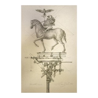 Leo Guida, Horse, Etching, 1976 For Sale