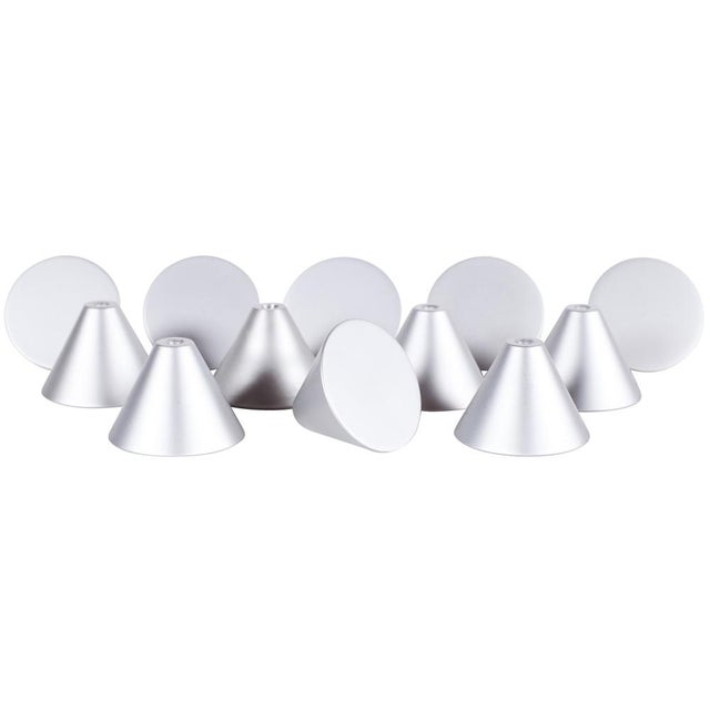 Mid-Century Modern Aluminum Cone Knobs - Set of 12 For Sale - Image 4 of 4