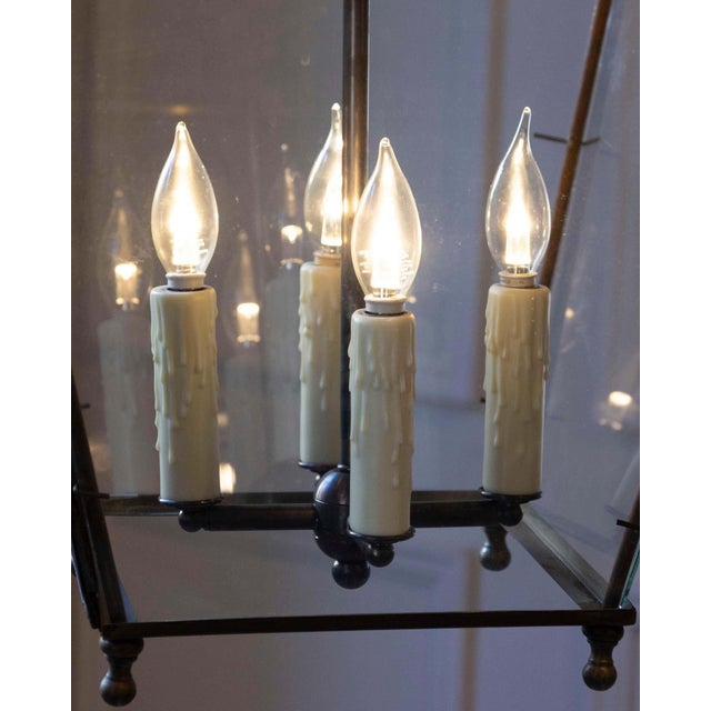 Mid 20th Century French Copper and Iron Lantern with Star Motifs For Sale - Image 4 of 9