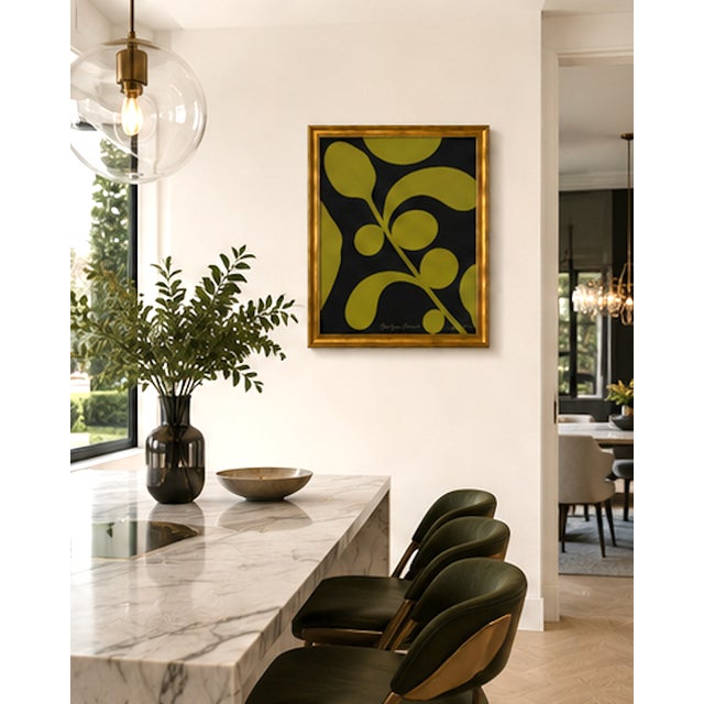 Paint Night Bloom Abstract Painting, , Framed, by Bryan Boomershine For Sale - Image 7 of 9