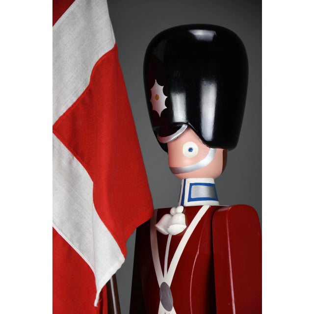 Monumental Royal Danish Guardsman with Flag by Kay Bojesen, 1950s For Sale - Image 11 of 14