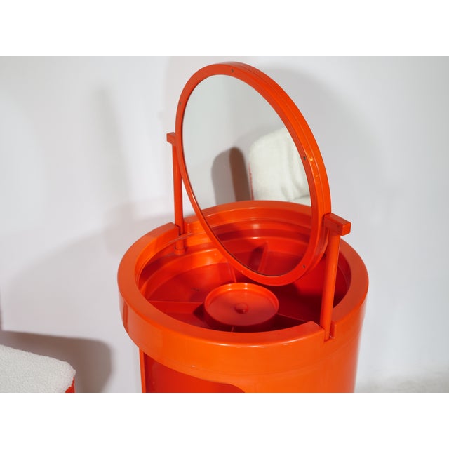 Plastic Space Age Silvi Dressing Table and Chair in Plastic by Studio Kastilia for Fanini Fain S.P.A., 1970s, Set of 2 For Sale - Image 7 of 18