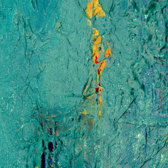 Aqua Giuseppe Caiafa, Silent Currents, Mixed Media on Canvas, 2025 For Sale - Image 8 of 12