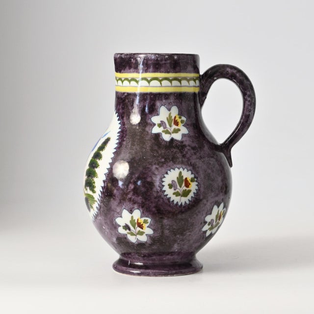 Ceramic Antique Manganese Ceramic Jug from Boch Freres Keramis, 1800s For Sale - Image 7 of 15
