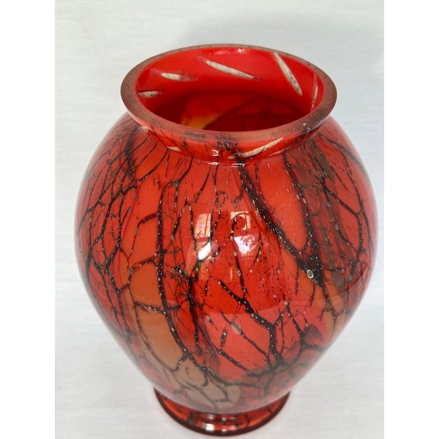 Mid-Century Modern 1950s Mid Century Ikora Art Glass Vase, Wmf Germany For Sale - Image 3 of 9