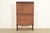 Stickley Brothers Style Antique Arts & Crafts Carved Oak Bookcase Cabinet With Leaded Glass Doors, Circa 1900 For Sale - Image 13 of 14