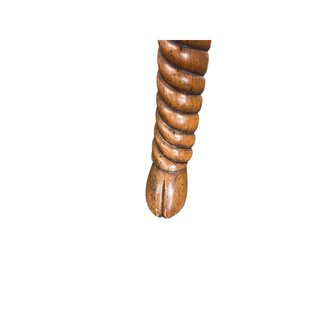 William Switzer Barley Twist Ottoman With Hooved Feet For Sale - Image 13 of 15