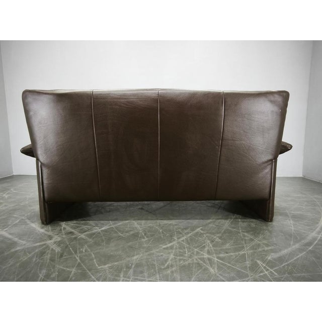 Dark Brown Leather 2-Seater Sofa from Jori, Belgium, 1990s For Sale - Image 4 of 15