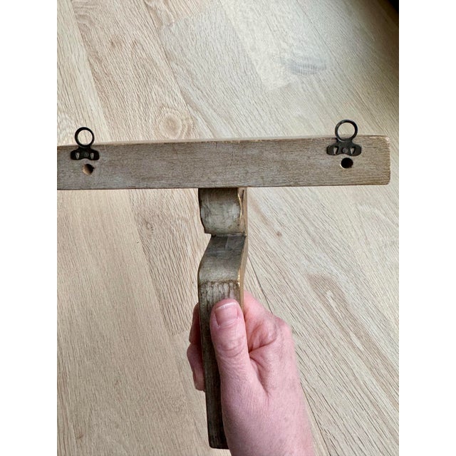 1930s Art Deco Carved Gilt Wood Wall Brackets / Shelves - A Pair For Sale - Image 11 of 12
