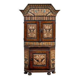 Swedish Hand-Painted Cupboard, 1804 For Sale