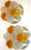1960s Martinelli Luce 1963 White and Orange Glass Wall or Flush Lights - a Pair For Sale - Image 5 of 11