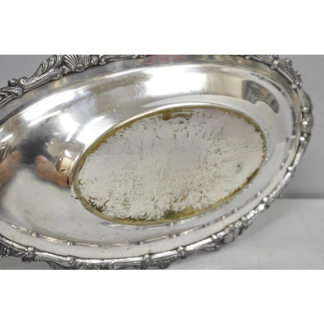Vintage Victorian Style Silver Plated Ova Trinket Serving Dish (C) For Sale - Image 11 of 16