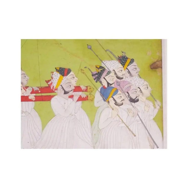 Late 18th Century Antique 18Th C Indian Rajput Miniature Mughal Painting For Sale - Image 5 of 9