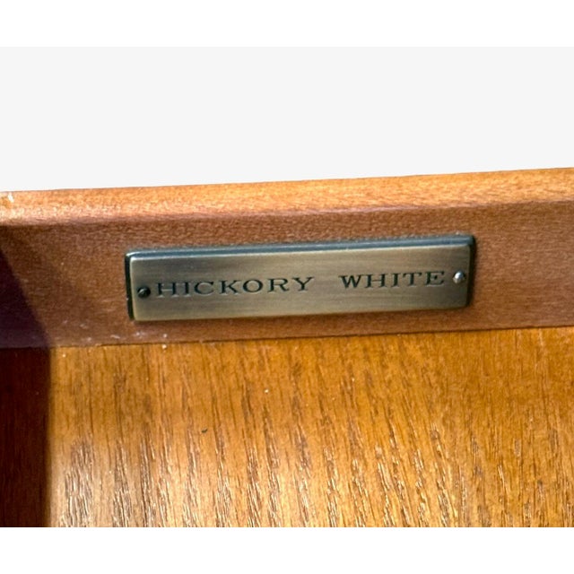 Hickory White Mahogany Bachelor Chest, Nightstand or End Table. For Sale - Image 11 of 11
