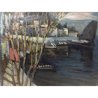 1970s Oil Painting City Karelin Vyacheslav Dmitrievich For Sale