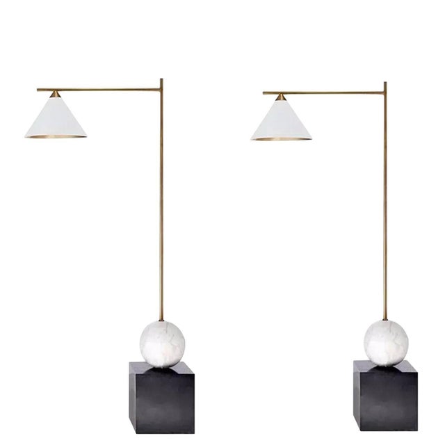 Metal Cleo Floor Lamps by Kelly Wearstler, Set of 2 For Sale - Image 7 of 7