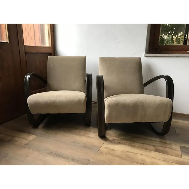 1930s Set of H 269 Lounge Chairs by Jindrich Halabala, 1930s For Sale - Image 5 of 9