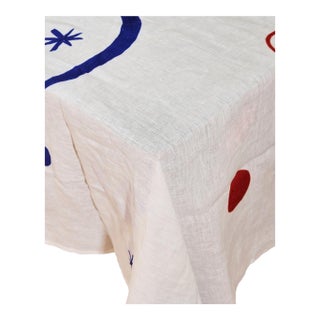 Misette Celestial Linen Tablecloth in Multicolor For Sale