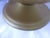 Vintage Hollywood Regency Faux Alabaster Gold Ribbed Metal Pedestal Base Wastebasket For Sale - Image 9 of 10
