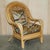 Wicker Armchairs, Stool & Side Table with Mulberry Flying Ducks Fabric, Set of 4 For Sale - Image 10 of 18