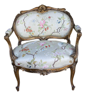French Giltwood Marquise Armchair, 1900s