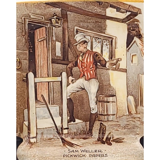 A "Sam Weller, Pickwick Papers" coaster made by New Hall Hanley, Staffordshire, England. A much-loved coaster of a local...