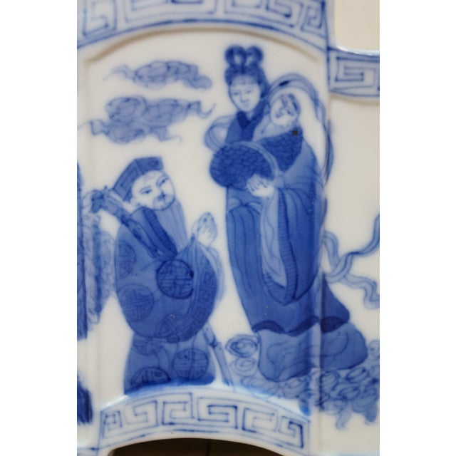 Chinese Chinoiserie Blue & White Porcelain Dragon Ginger Jar Mantel Vase Urn 11" For Sale - Image 6 of 14