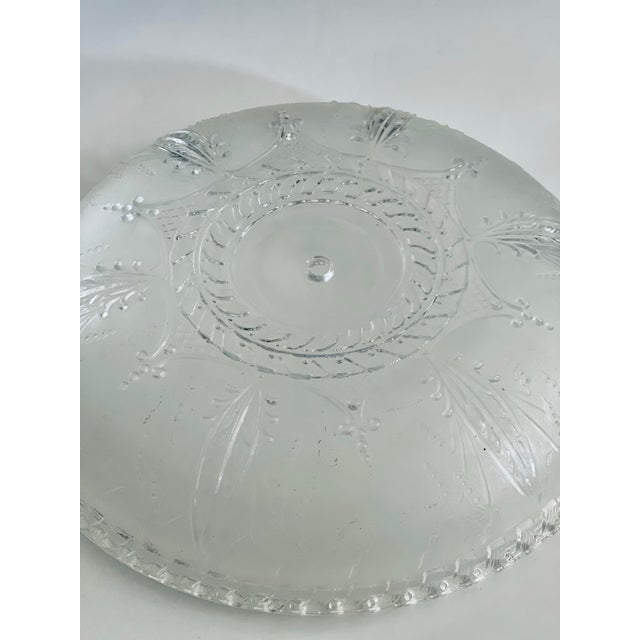 Early 20th Century Art Deco Glass Flush Mount Light Shade For Sale In Jacksonville, FL - Image 6 of 9
