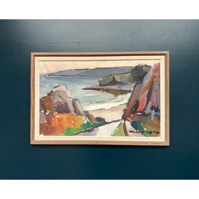 Knut Ljungberg, Seascape, 1960s, Oil Painting on Canvas, Framed For Sale - Image 10 of 15