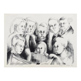1950 Gertrude Pferdt Figural Lithograph For Sale