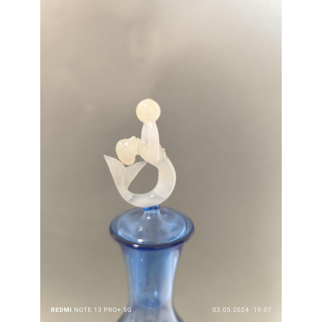 Liqueur Set of Glasses and Carafe from Lauscha, 1940s, Set of 6 For Sale - Image 4 of 9