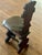Brown Mid 20th Century Spanish Renaissance Revival Carved Walnut Sgabello Hall Chair With Leather Seat For Sale - Image 8 of 11
