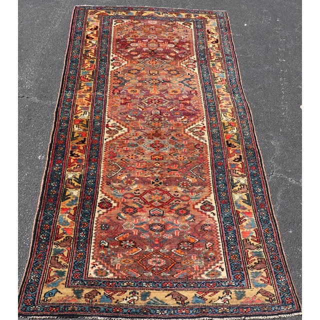 Early 20th Century Antique Persian Fine Persian Malayer All-Over Design 3'9 X 8'0 For Sale - Image 5 of 13