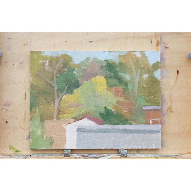 2010s Northeast Fall Framed Oil Painting by Michelle Farro For Sale - Image 5 of 12