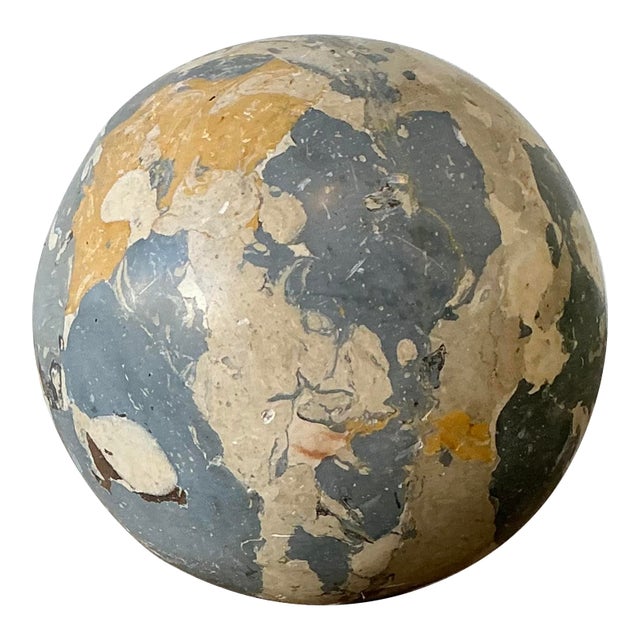 Vintage Italian Scagliola Artisanal Pigmented Plaster Sphere For Sale