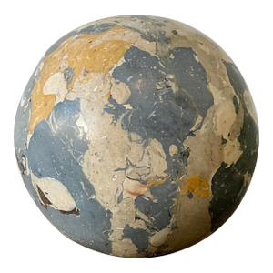 Vintage Italian Scagliola Artisanal Pigmented Plaster Sphere