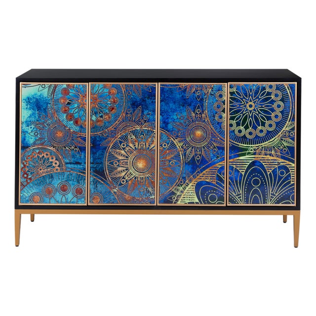 Pasargad Home Eclipta 4-Door Modern Sideboard For Sale
