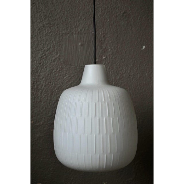 Bergamo Pendant Lamp in White Opaline Glass by Aloys Gangkofner for Peill & Putzler, 1960s For Sale - Image 6 of 8