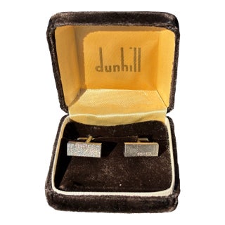 Dunhill! Fantastic Pair of Iconic 1970s Sterling Silver Lighter Cufflinks For Sale