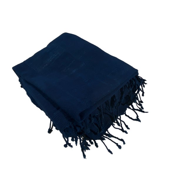 Fine Plain Indigo Cloth - Mossi Tribe Burkina Faso For Sale - Image 4 of 5