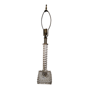 Antique 1910s Glass Lamp Attributed to Baccarat