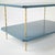 Handcrafted Satin Sea Reflection Painted Two-Layer Coffee Table With Brass Bamboo Legs For Sale - Image 4 of 7