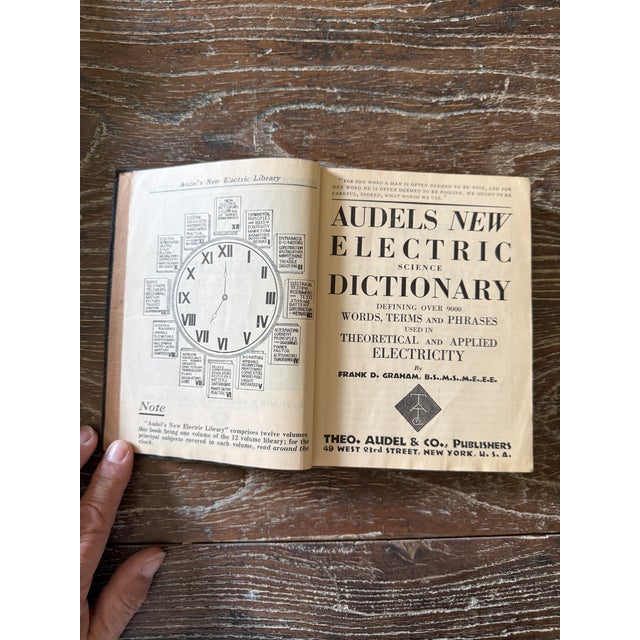 Animal Skin Audels New Electric Library Vol. XII 1946 Soft Leather Bound Electrical Reference Manual Electric Dictionary For Sale - Image 7 of 10